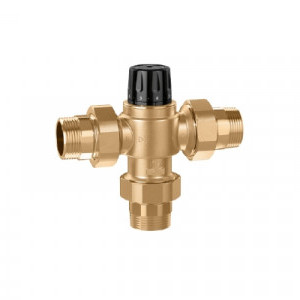 Adjustable thermostatic mixing valve, for centralised systems