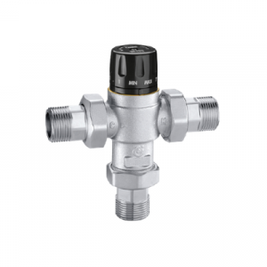 Adjustable, anti-scale thermostatic mixing valve